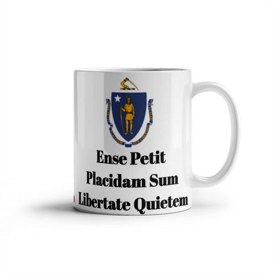 By The Sword We Seek Peace, But Peace Only Under Liberty (Massachusetts) Mug 11 oz.